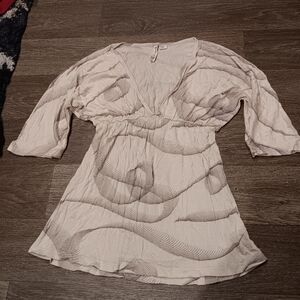 Y2k 2000s Miken Cream Top Sz M Mde In Usa